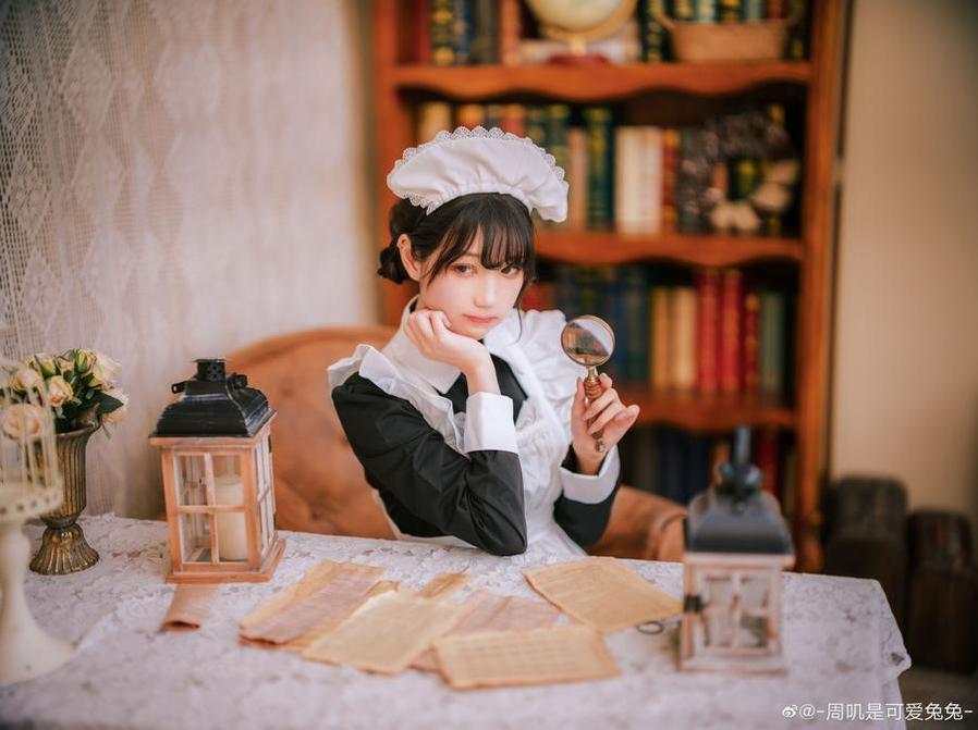 周叽是可爱兔兔体操服，cos作品让你仿佛置身于游戏世界